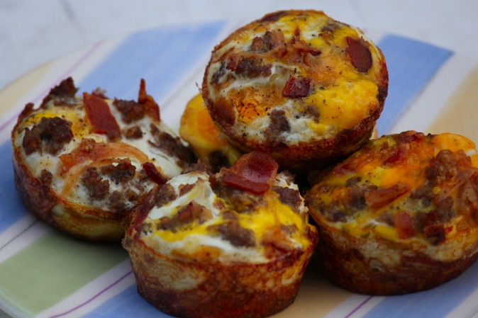Bacon Egg and Sausage Breakfast Cups