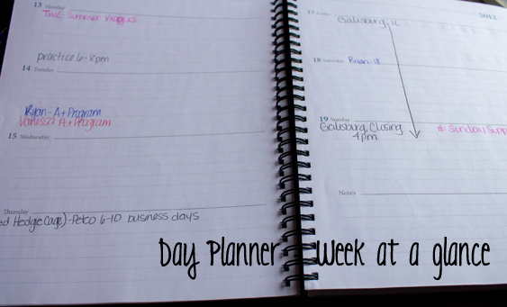 Day Planner - Blog Organization