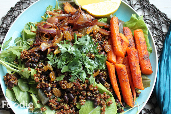 Roasted Carrot and Red Quinoa Salad