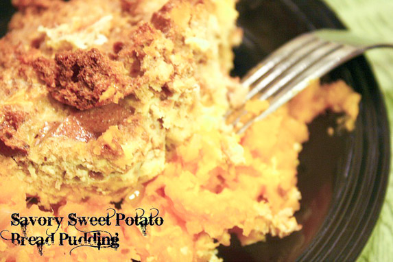 Savory Sweet Potato Bread Pudding