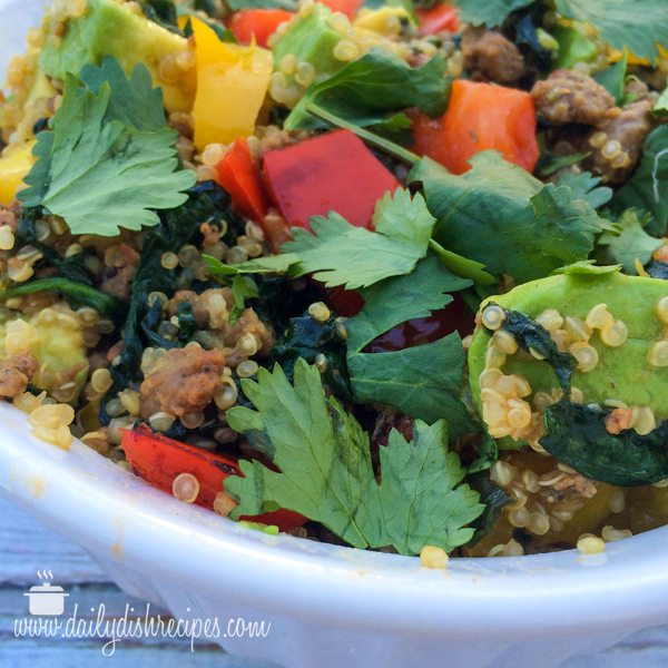 Quinoa Recipes - Quinoa and Turkey Sausage Dinner Bowl
