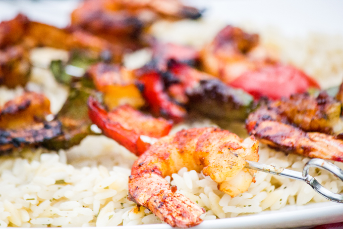 Herb Grilled Shrimp with Grilled Sweet Peppers #SundaySupper #ChooseDreams