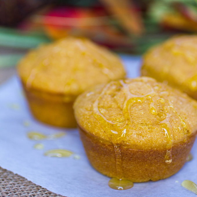 Honey Pumpkin Cornbread Muffins #TLHoneyGranulesCG