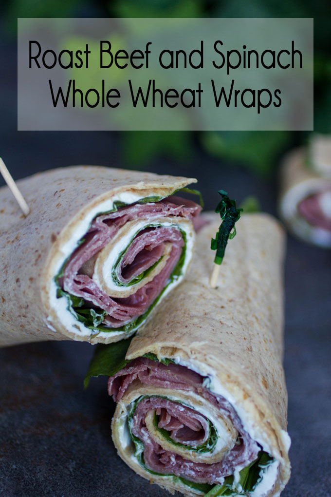Roast Beef and Spinach Whole Wheat Wraps