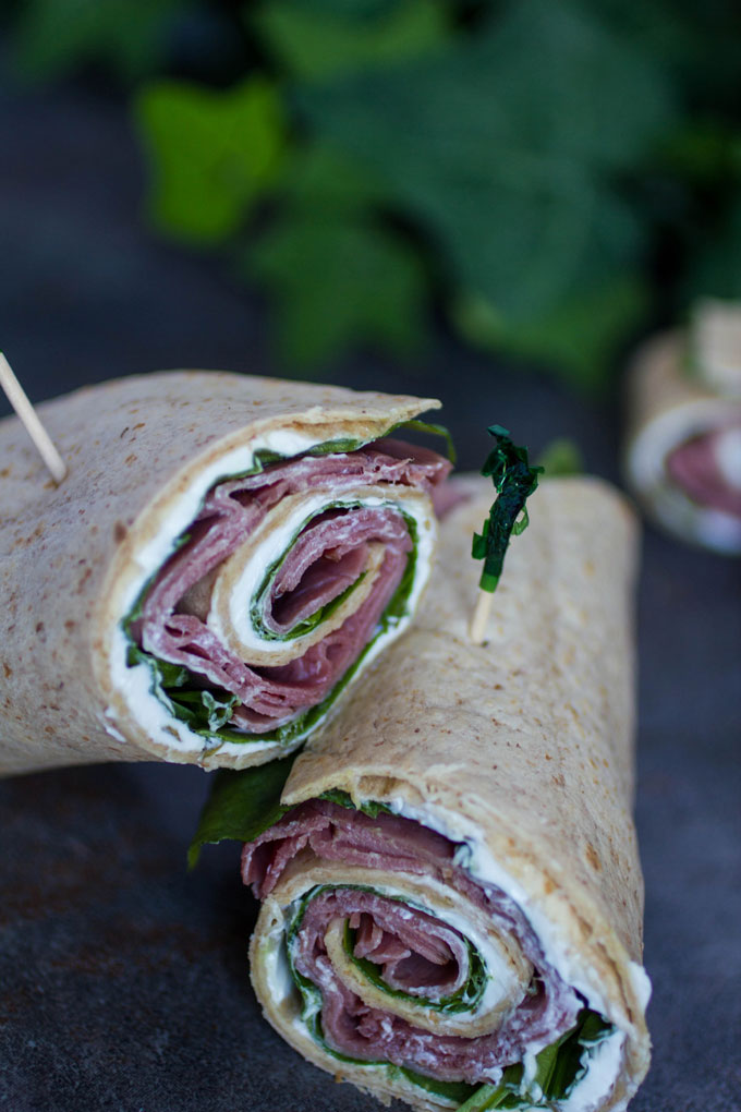 Roast Beef and Spinach Whole Wheat Wraps
